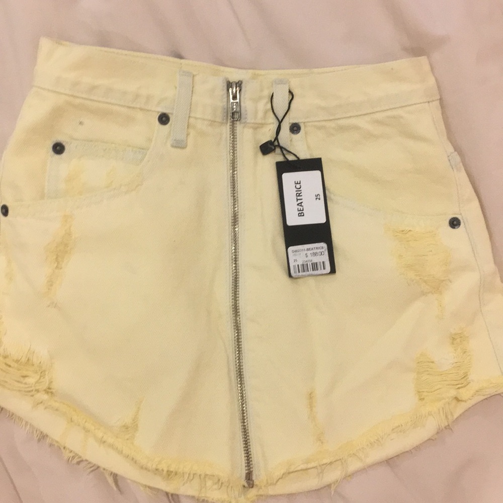 NWT LF yellow skirt